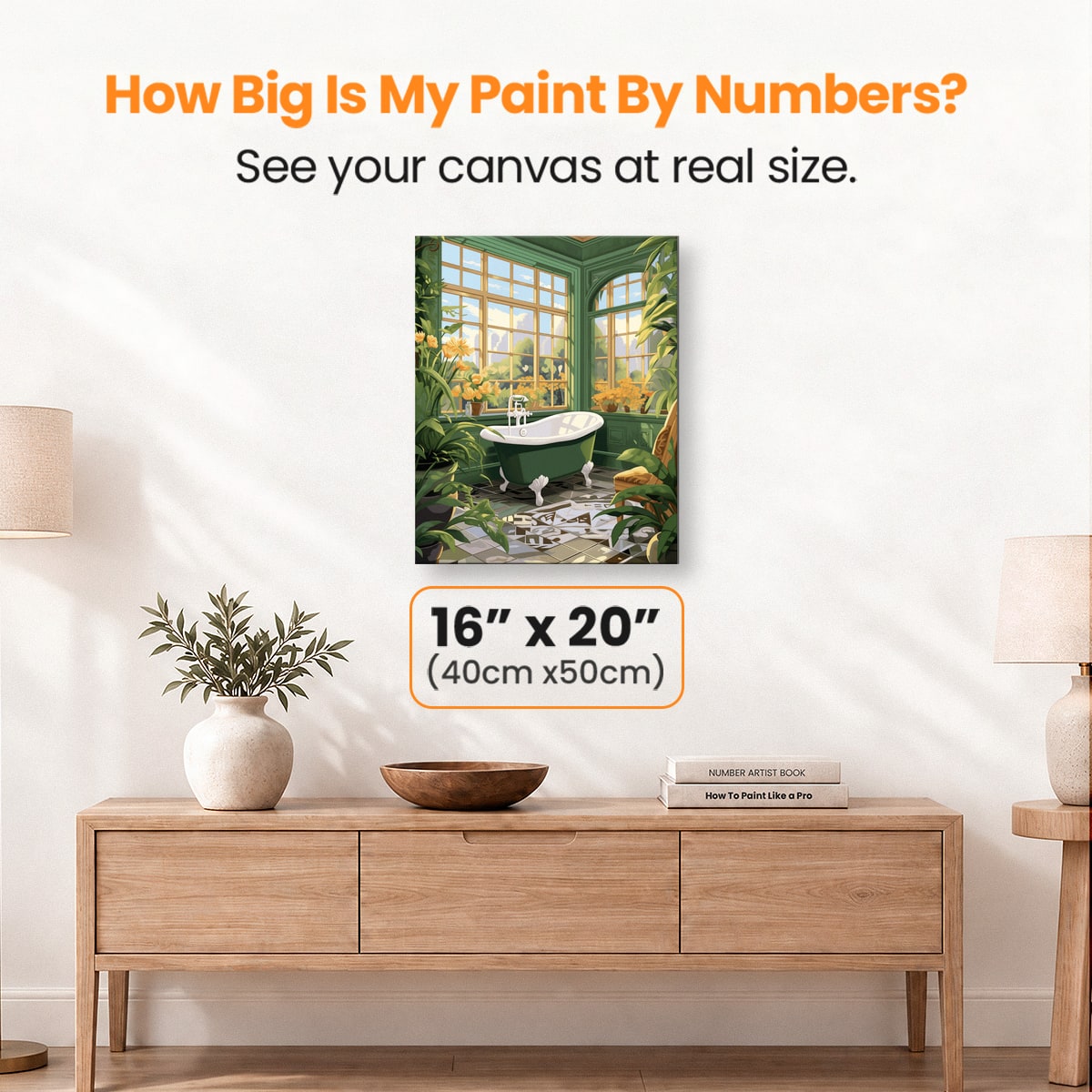 Green Bathroom - Number Artist Paint by Numbers Kits