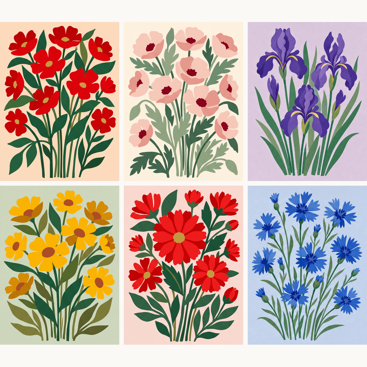 Bold Blooms - Number Artist Paint by Numbers Kits