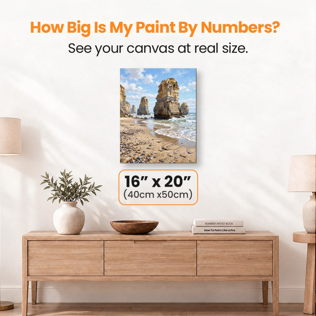 Sea Stack Shore - Number Artist Paint by Numbers Kits