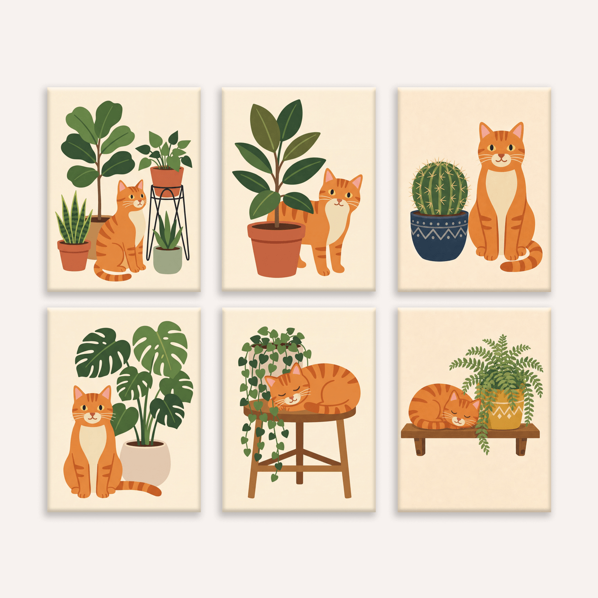 Plant Cat - Number Artist Paint by Numbers Kits