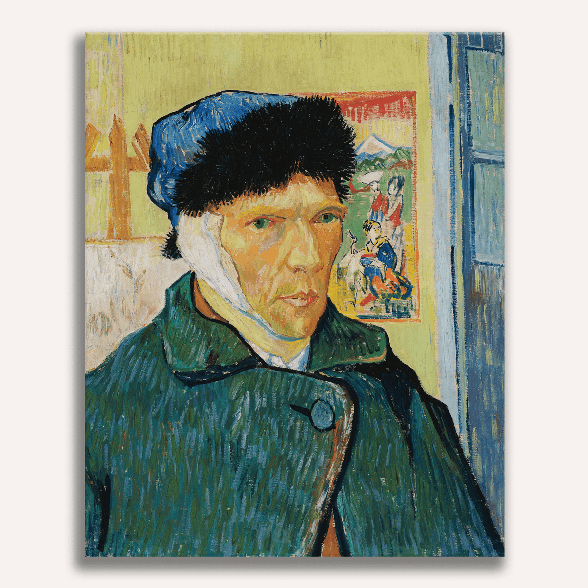 Self-Portrait with Bandaged Ear by Vincent Van Gogh - Number Artist Paint by Numbers Kits