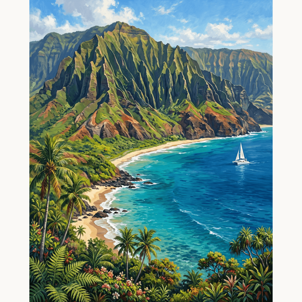 Napali Coast - Number Artist Paint by Numbers Kits