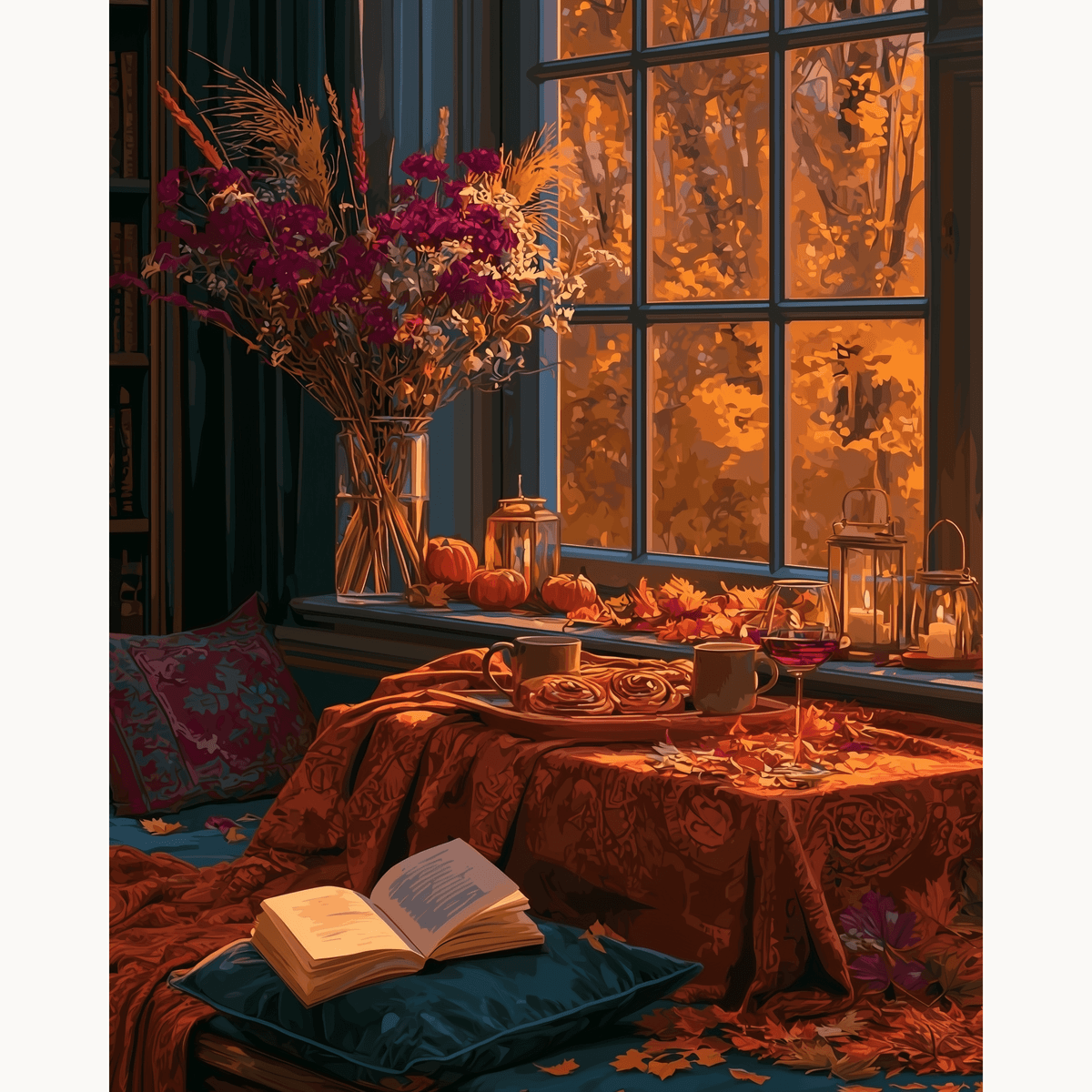 Relaxing Fall - Number Artist Paint by Numbers Kits