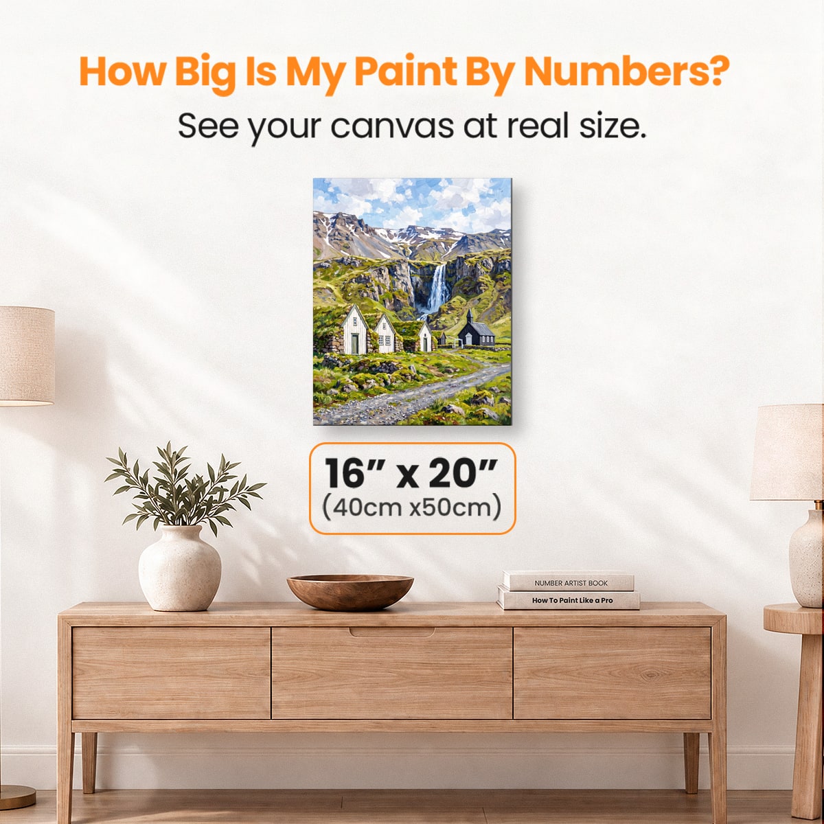 Iceland Turf Cottages - Number Artist Paint by Numbers Kits