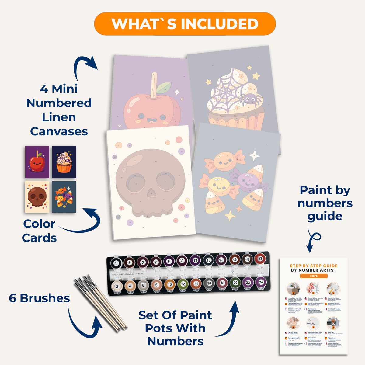 Sugared Spooks - Number Artist Paint by Numbers Kits