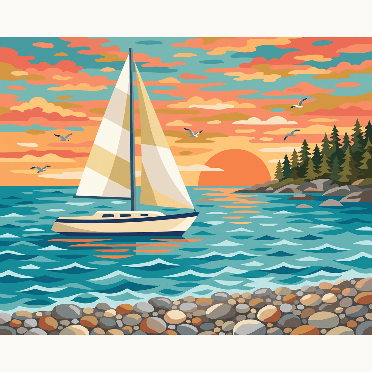 Golden Calm - Number Artist Paint by Numbers Kits