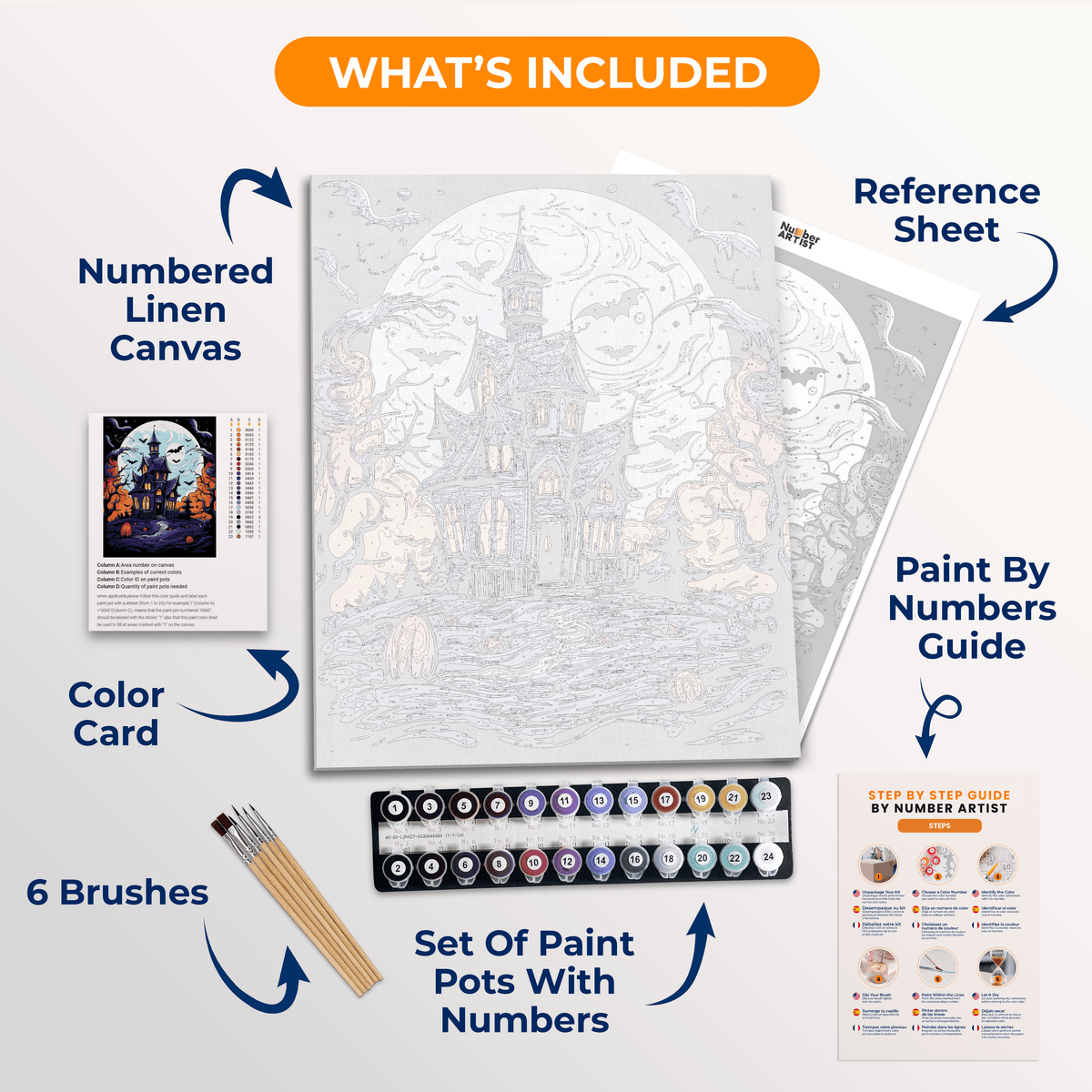 Haunted Mansion - Number Artist Paint by Numbers Kits