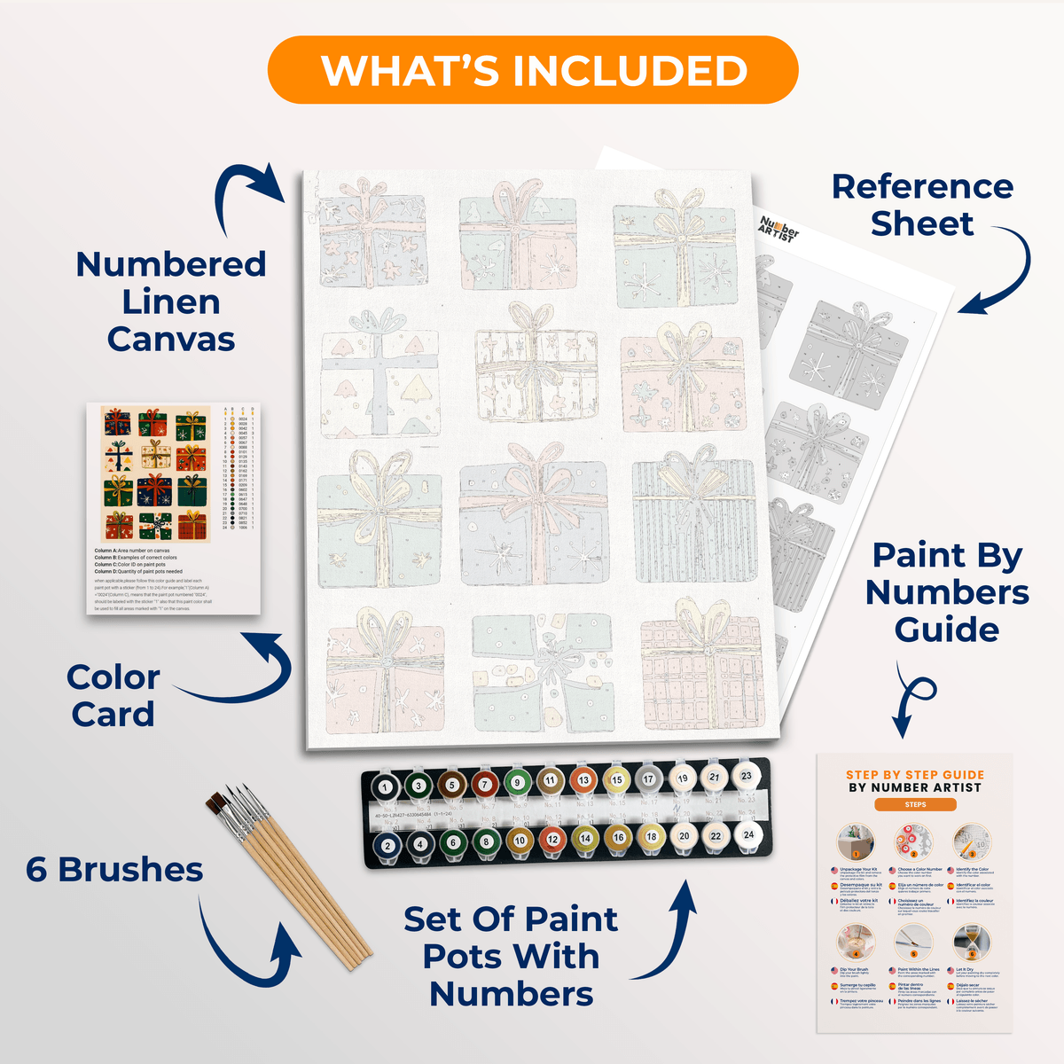 Present Collection - Number Artist Paint by Numbers Kits
