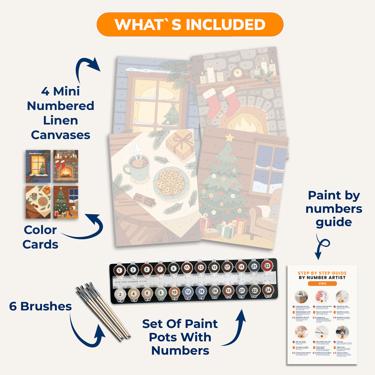 Merry Little Christmas - Number Artist Paint by Numbers Kits