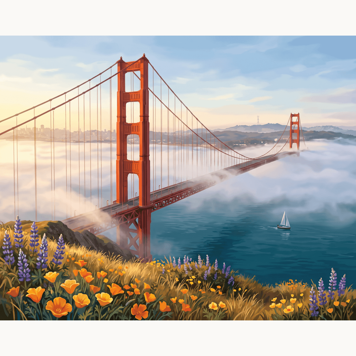 Golden Gate Mist - Number Artist Paint by Numbers Kits