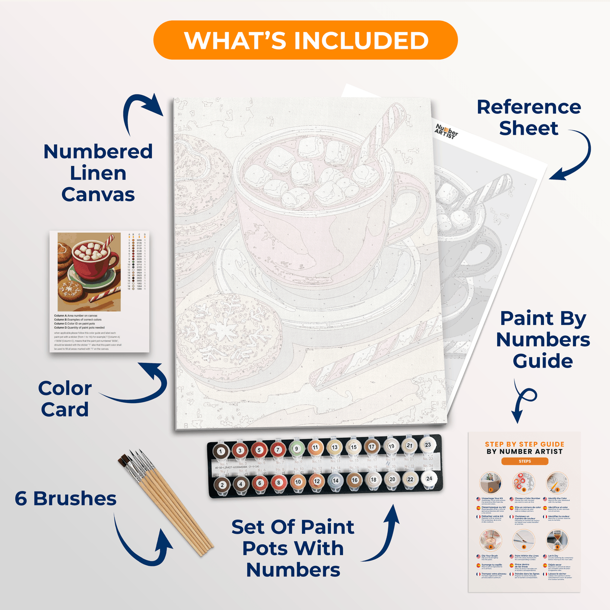Christmas Cocoa - Number Artist Paint by Numbers Kits