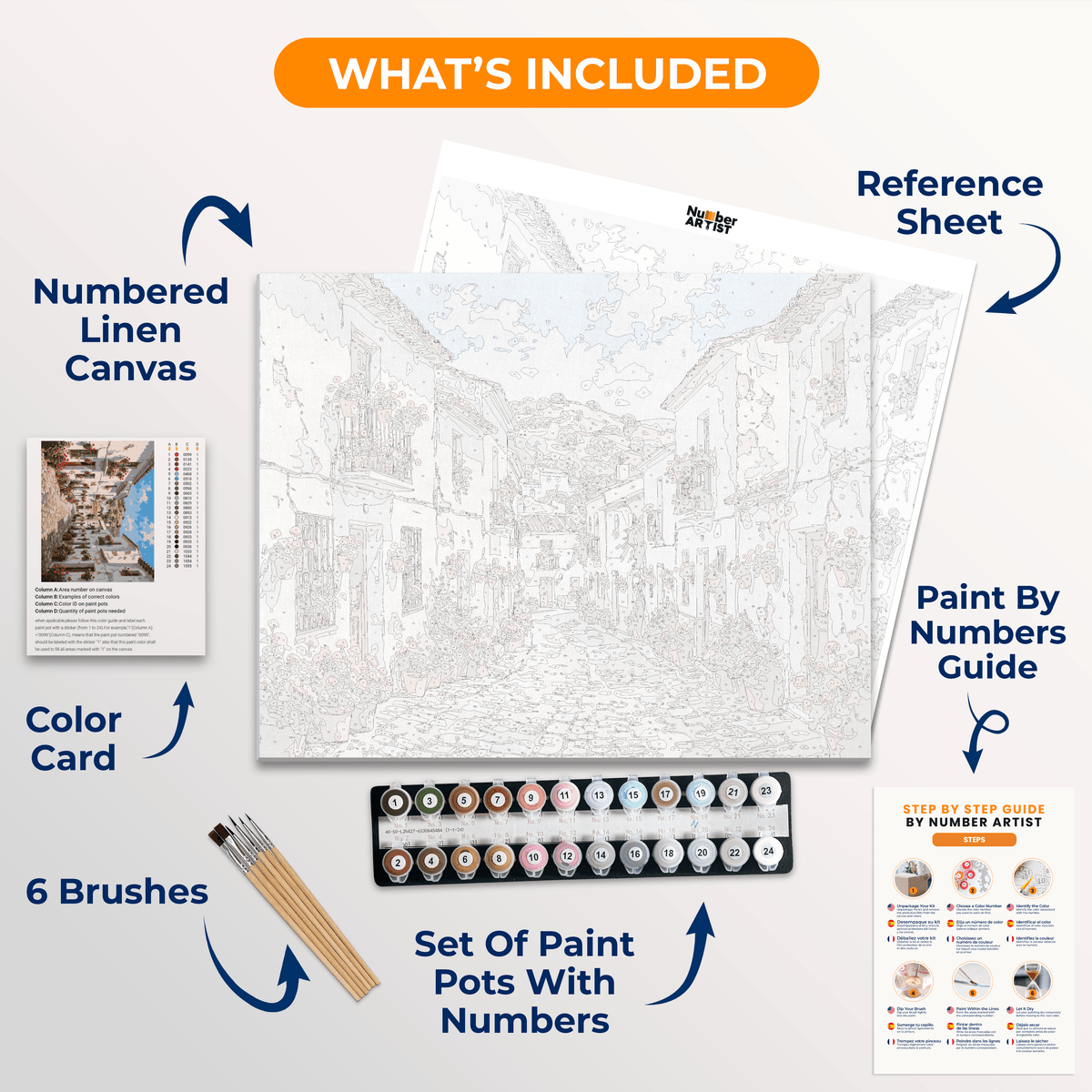 Whitewashed Warmth - Number Artist Paint by Numbers Kits