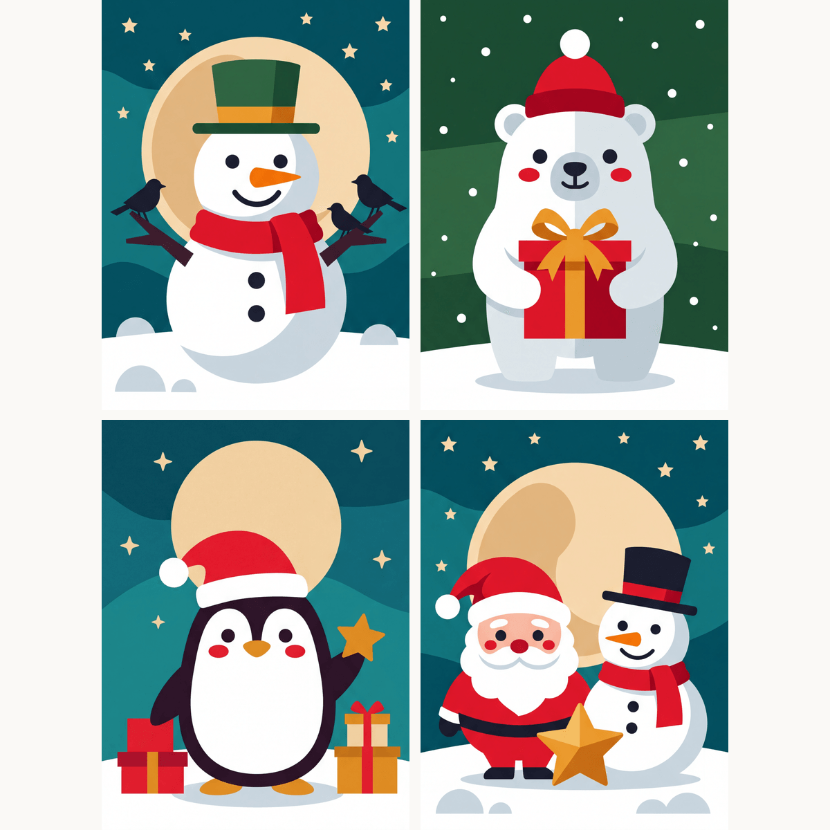 Frosty Friends - Number Artist Paint by Numbers Kits