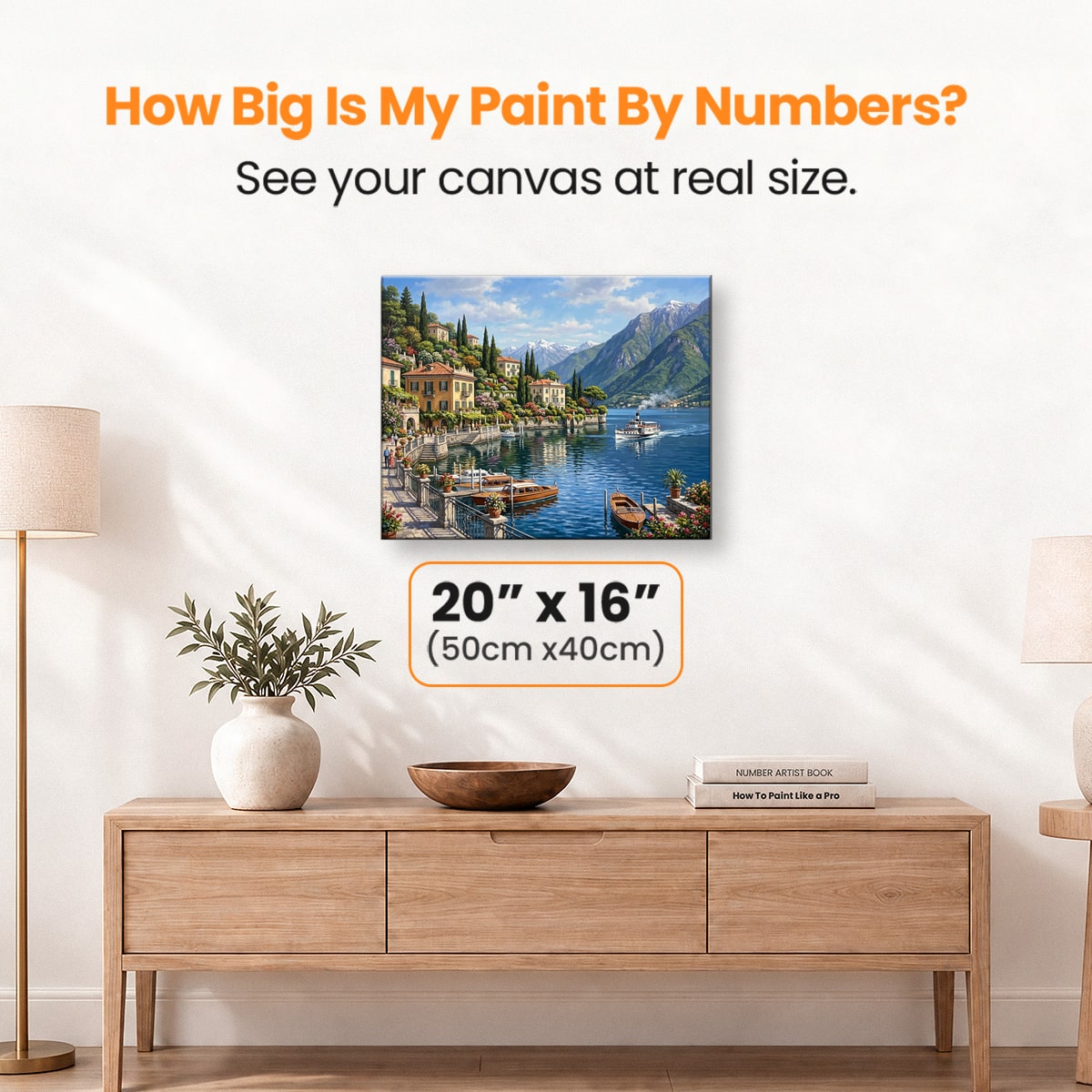 Lake Como Villas - Number Artist Paint by Numbers Kits