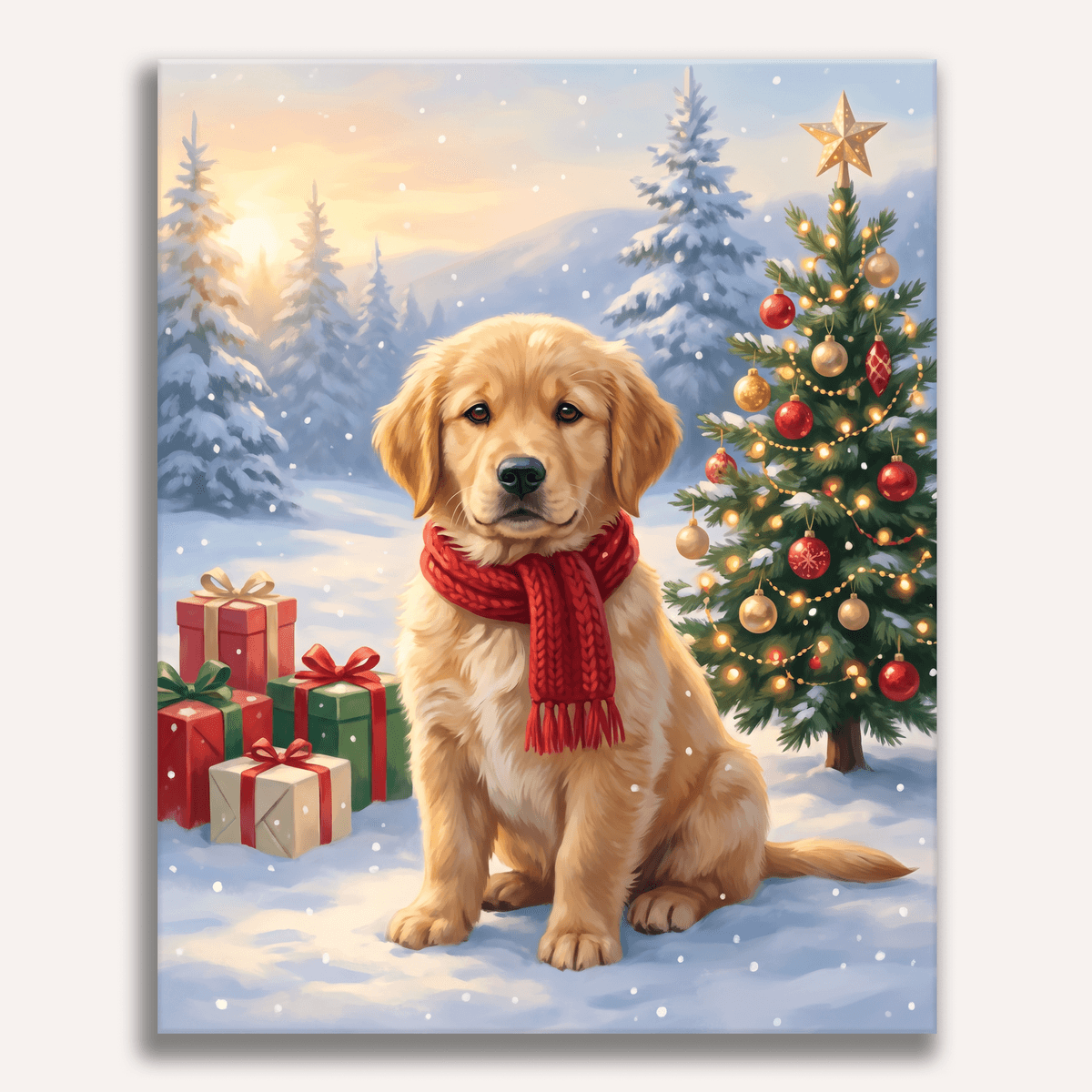 Puppy First Christmas - Number Artist Paint by Numbers Kits