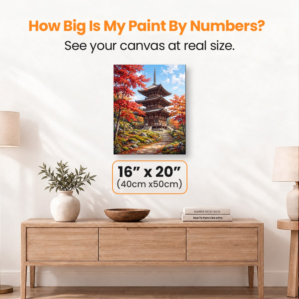 Maple Pagoda - Number Artist Paint by Numbers Kits