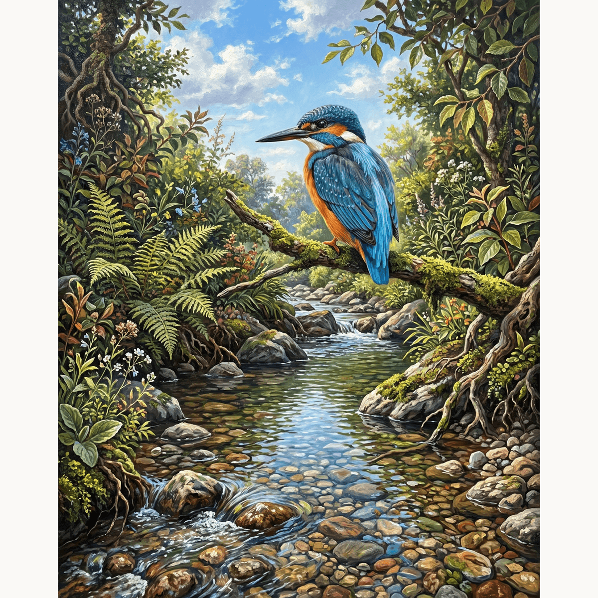 Kingfisher Perch - Number Artist Paint by Numbers Kits