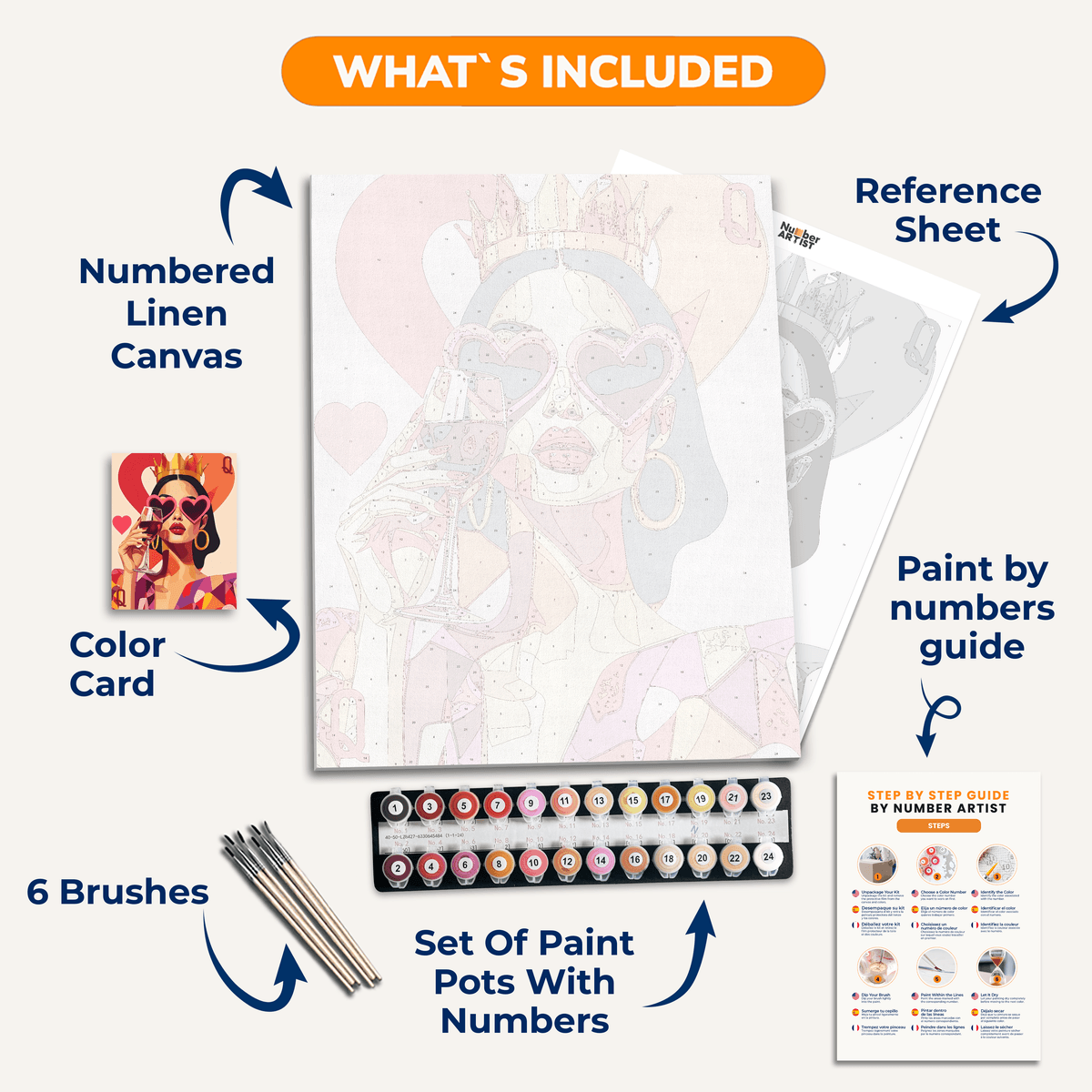 Queen of Art - Number Artist Paint by Numbers Kits