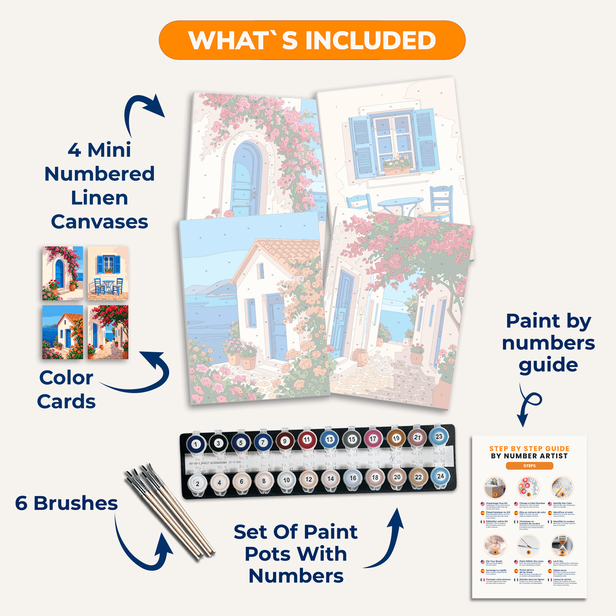 Greek Charm - Number Artist Paint by Numbers Kits