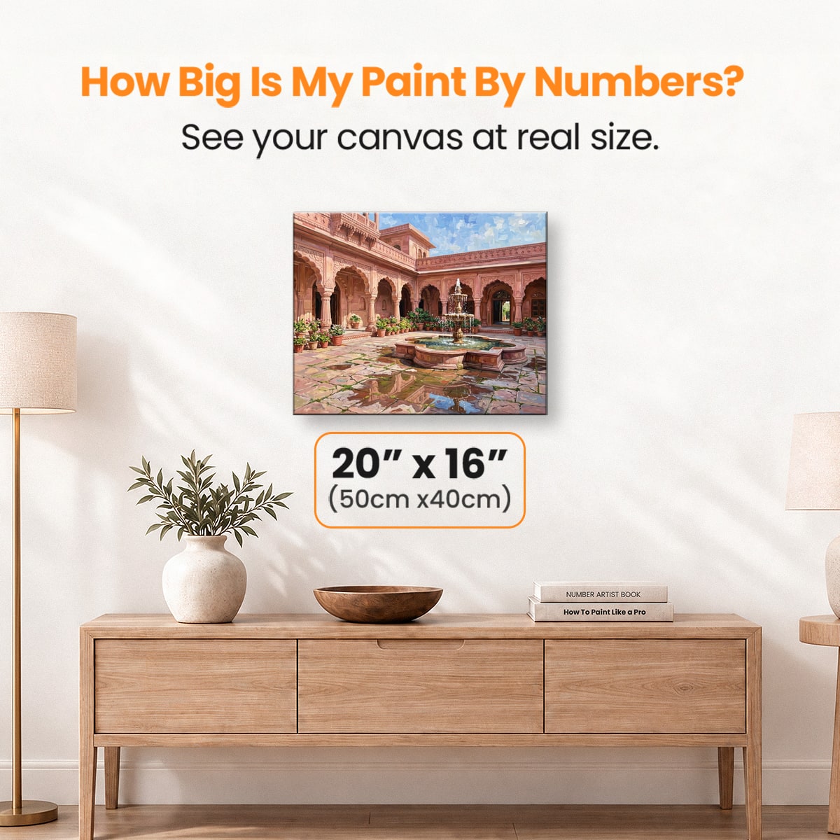 Palace Courtyard Splendor - Number Artist Paint by Numbers Kits