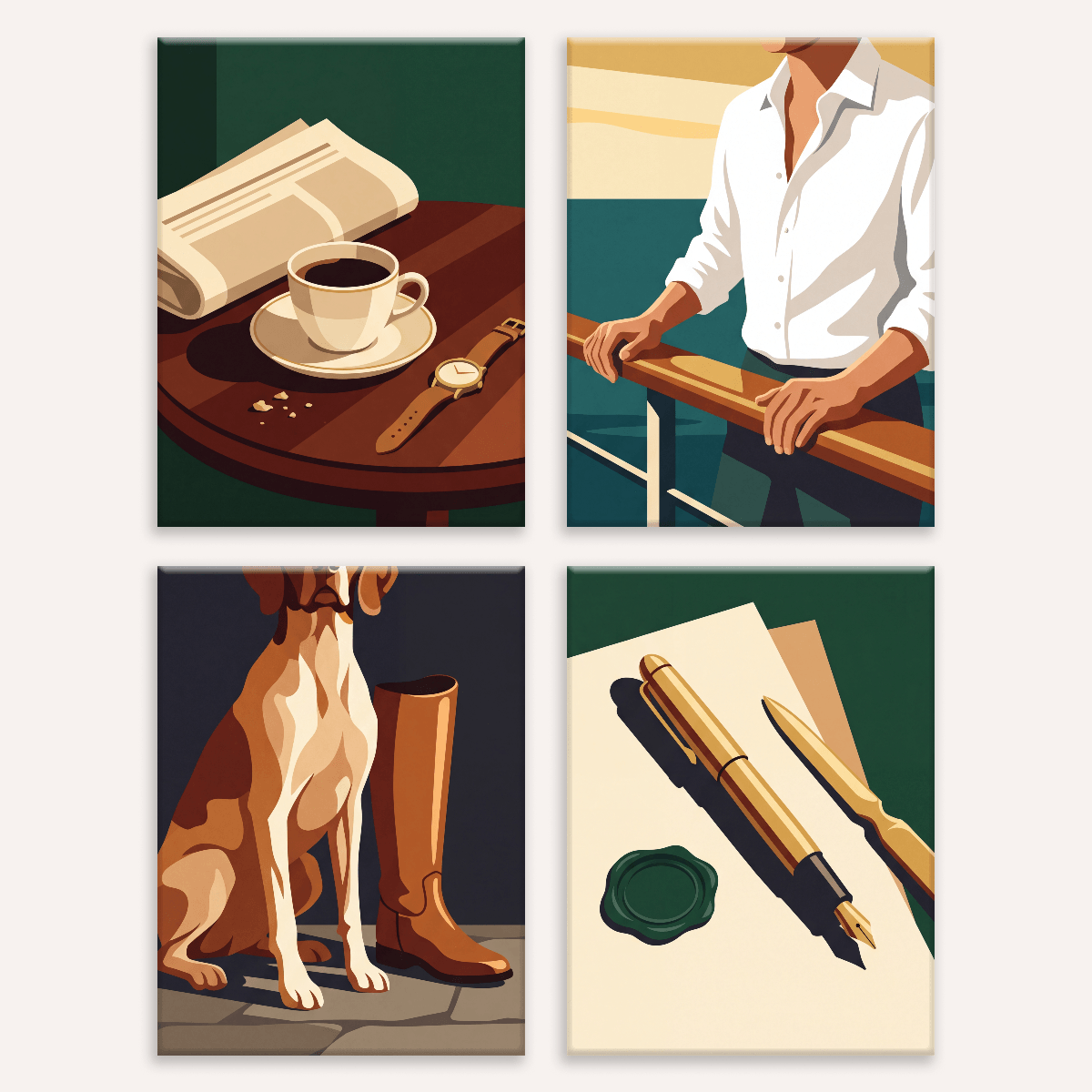 Coastal Gentleman - Number Artist Paint by Numbers Kits
