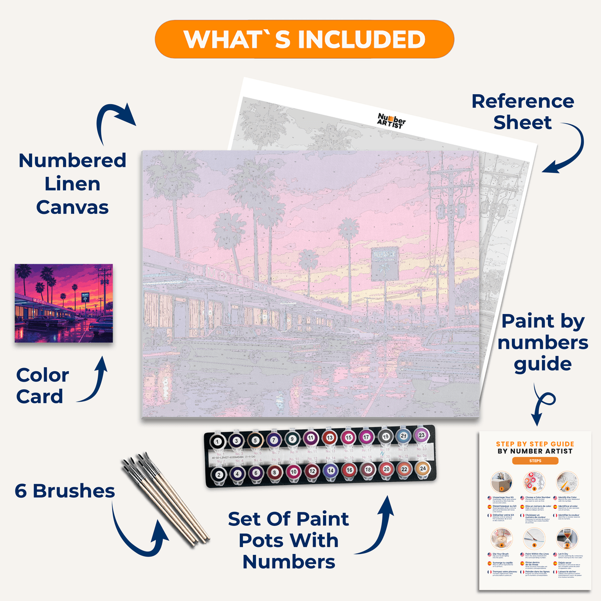 Classic Motel - Number Artist Paint by Numbers Kits