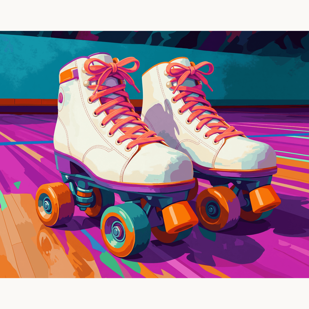 Funky Roller Skates - Number Artist Paint by Numbers Kits