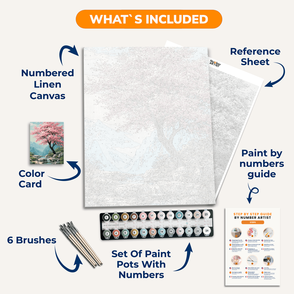 Sakura Stream - Number Artist Paint by Numbers Kits