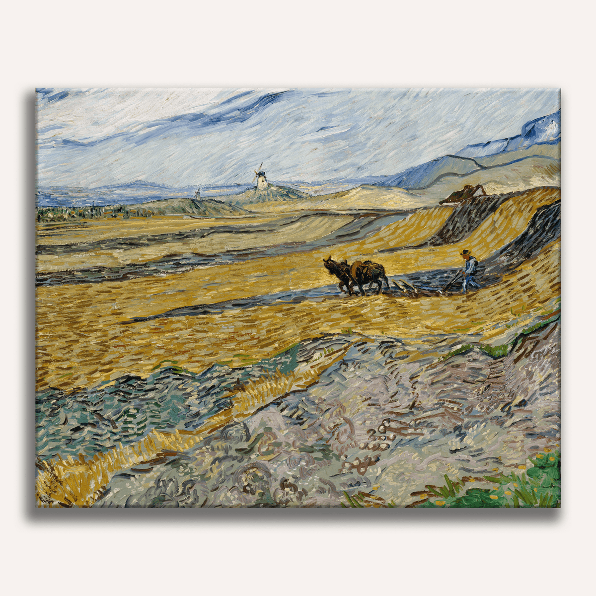 Enclosed Field with Ploughman by Vincent Van Gogh - Number Artist Paint by Numbers Kits
