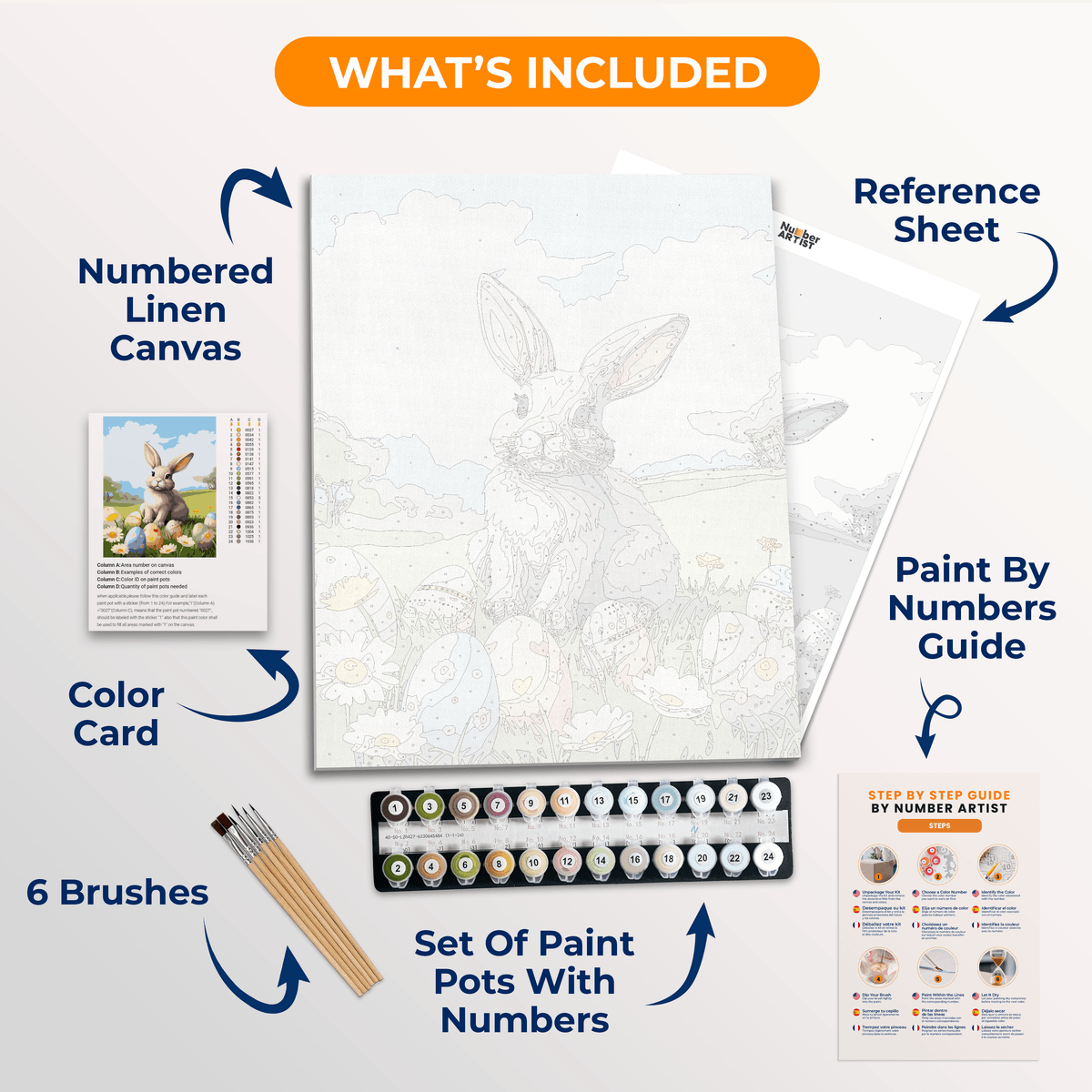 Easter Bunny - Number Artist Paint by Numbers Kits