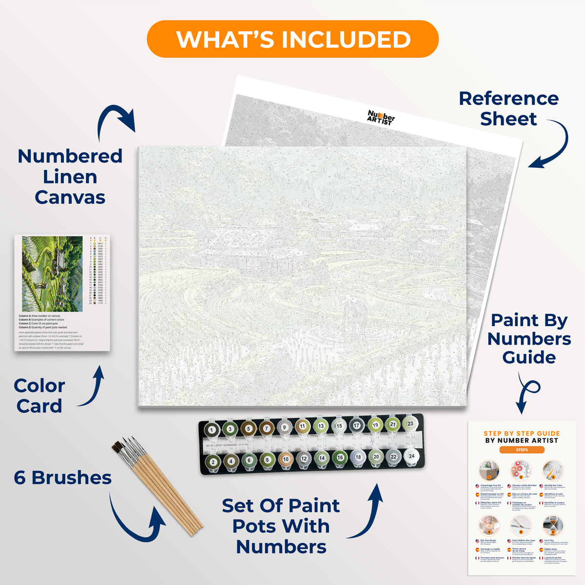 Rice Terraces - Number Artist Paint by Numbers Kits