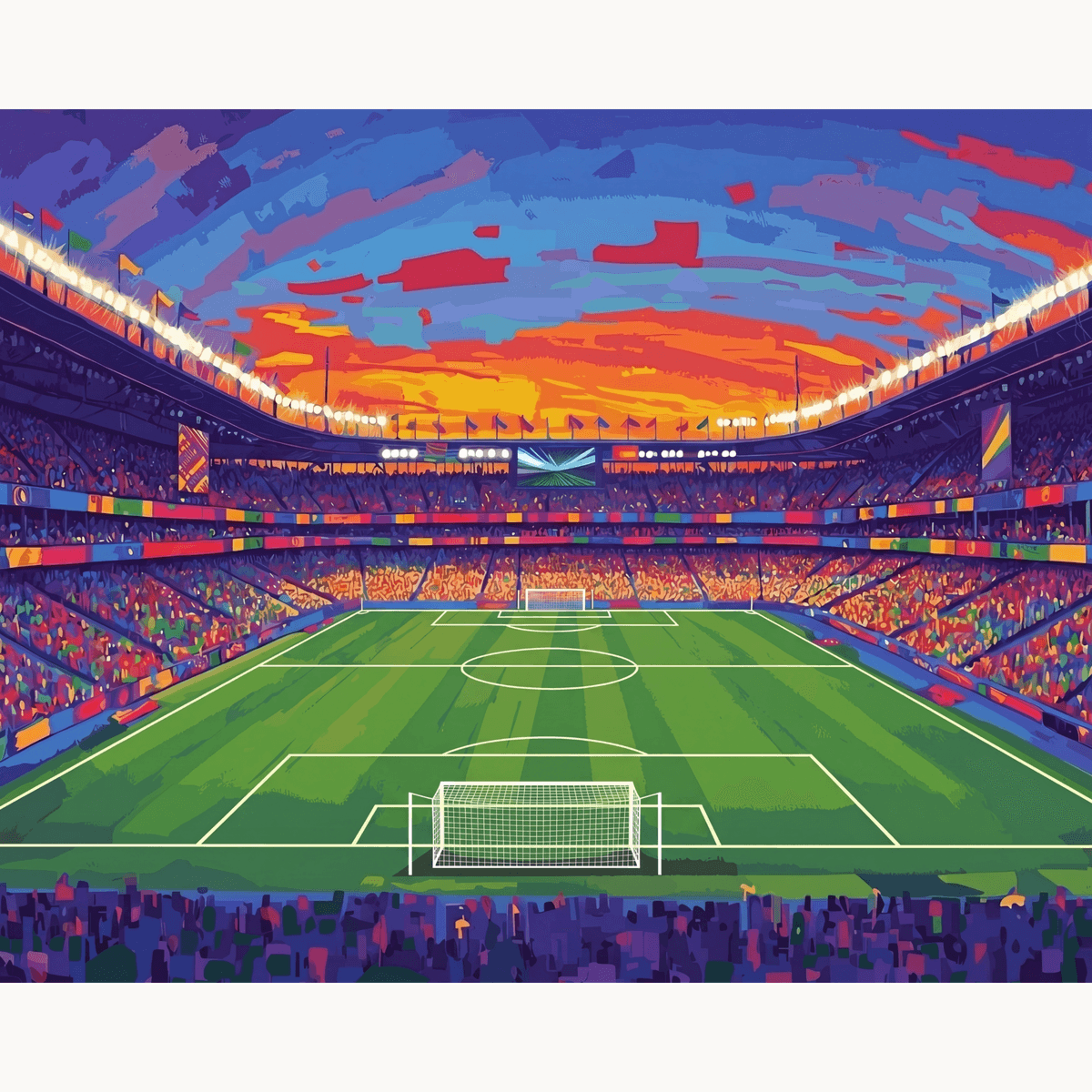 Soccer Stadium - Number Artist Paint by Numbers Kits