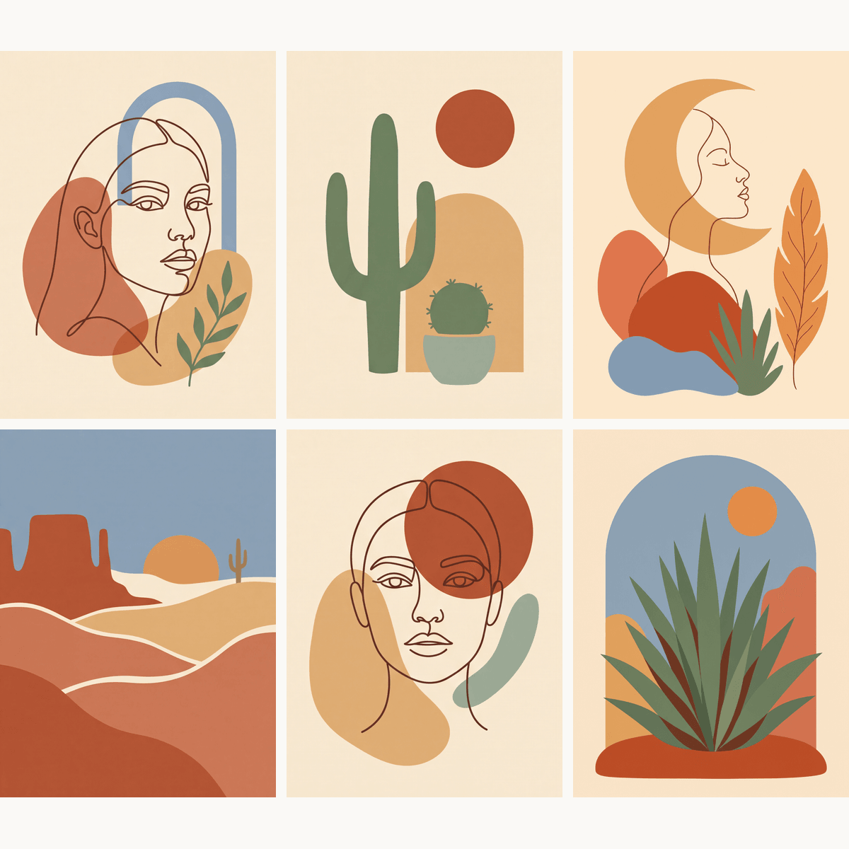 Boho Desert - Number Artist Paint by Numbers Kits