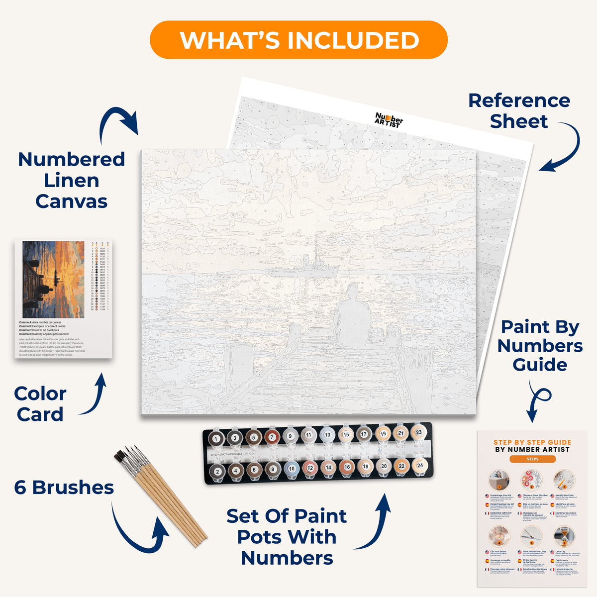 Sitting on the Dock of the Bay - Number Artist Paint by Numbers Kits