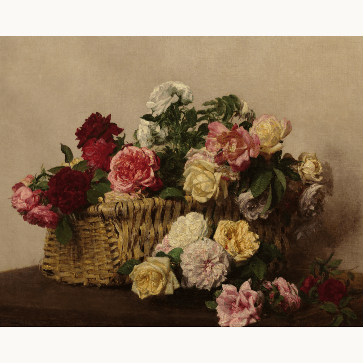 A Basket of Roses by Henri Fantin-Latour - Number Artist Paint by Numbers Kits