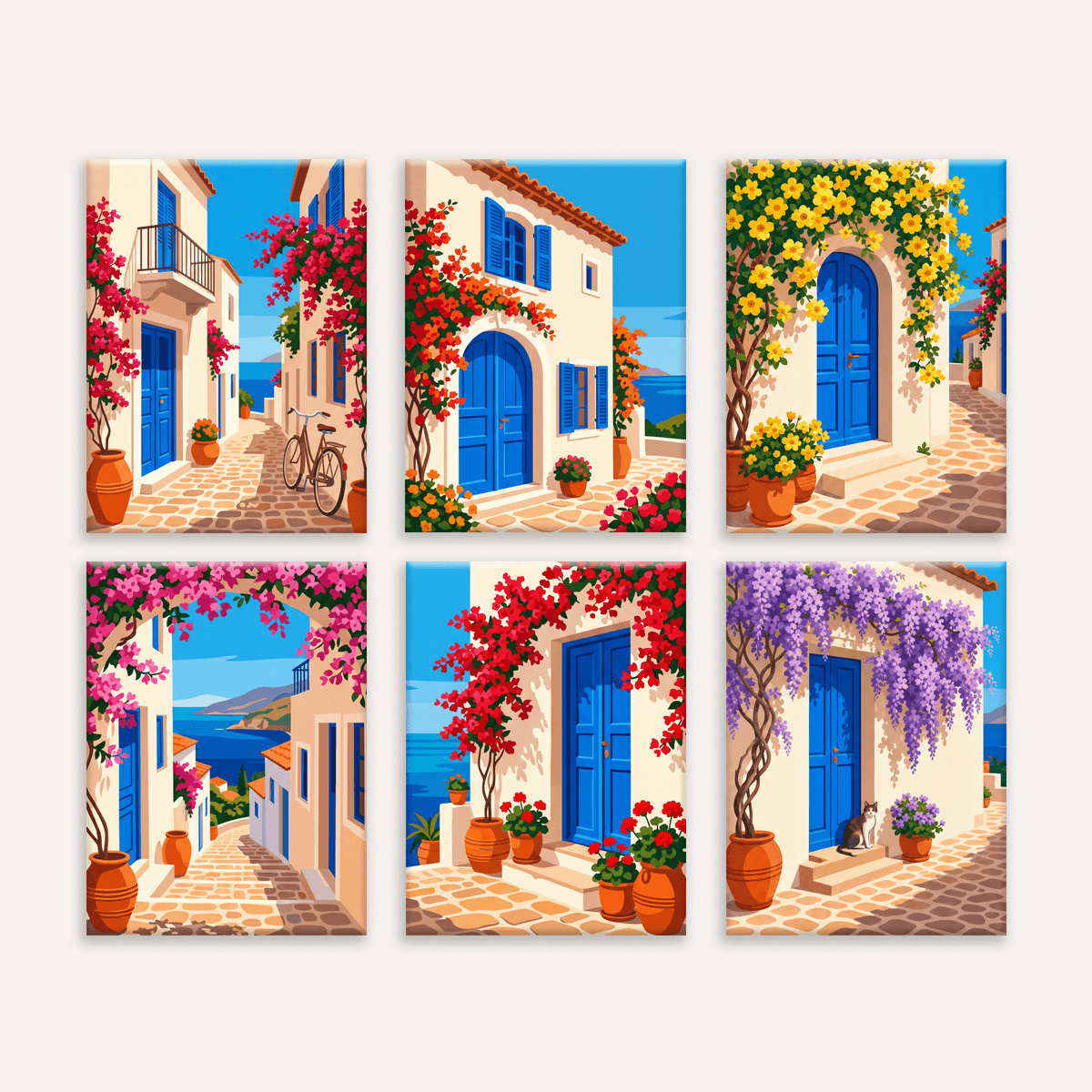 Santorini Alleys - Number Artist Paint by Numbers Kits