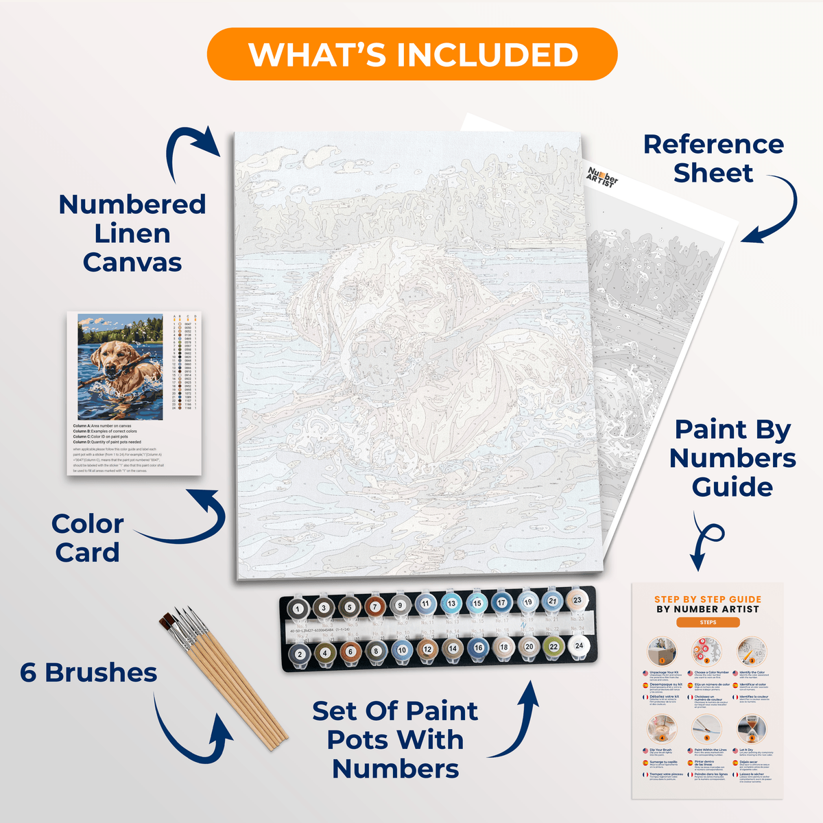 Retrieving a Stick - Number Artist Paint by Numbers Kits