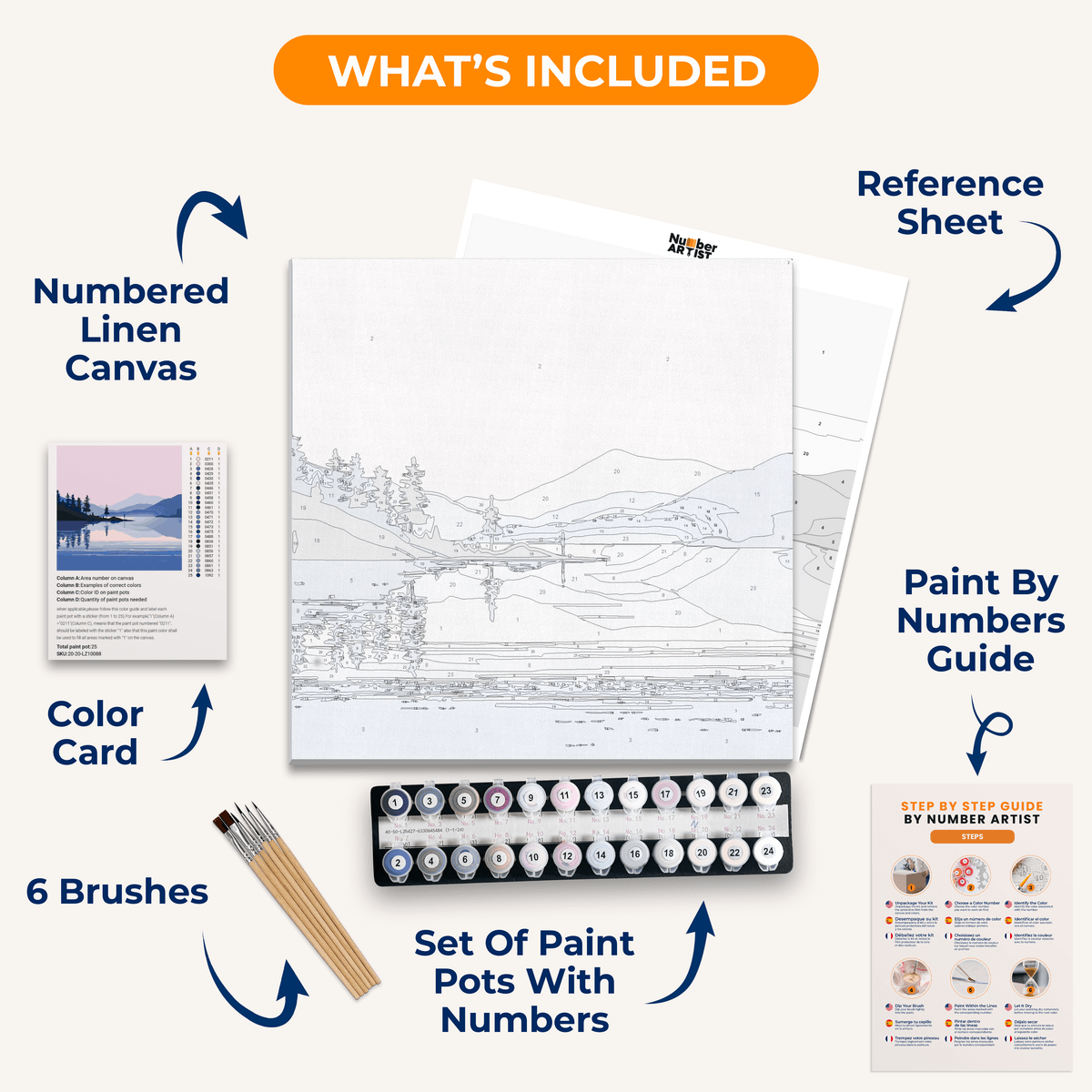Calm Lake - Number Artist Paint by Numbers Kits