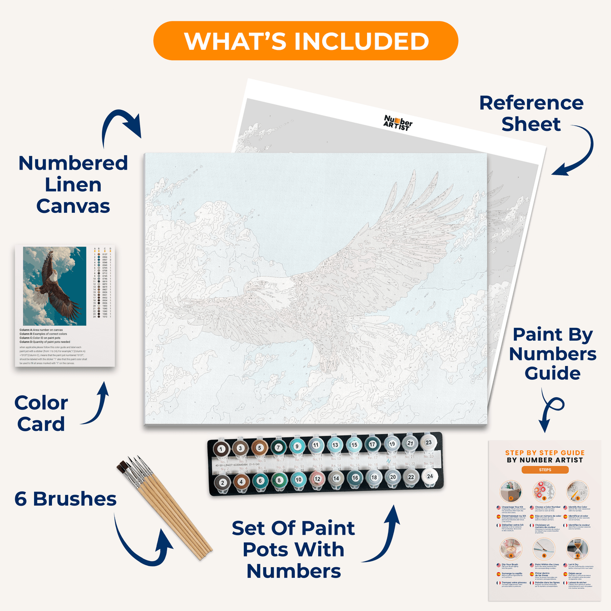 Soaring Eagle - Number Artist Paint by Numbers Kits