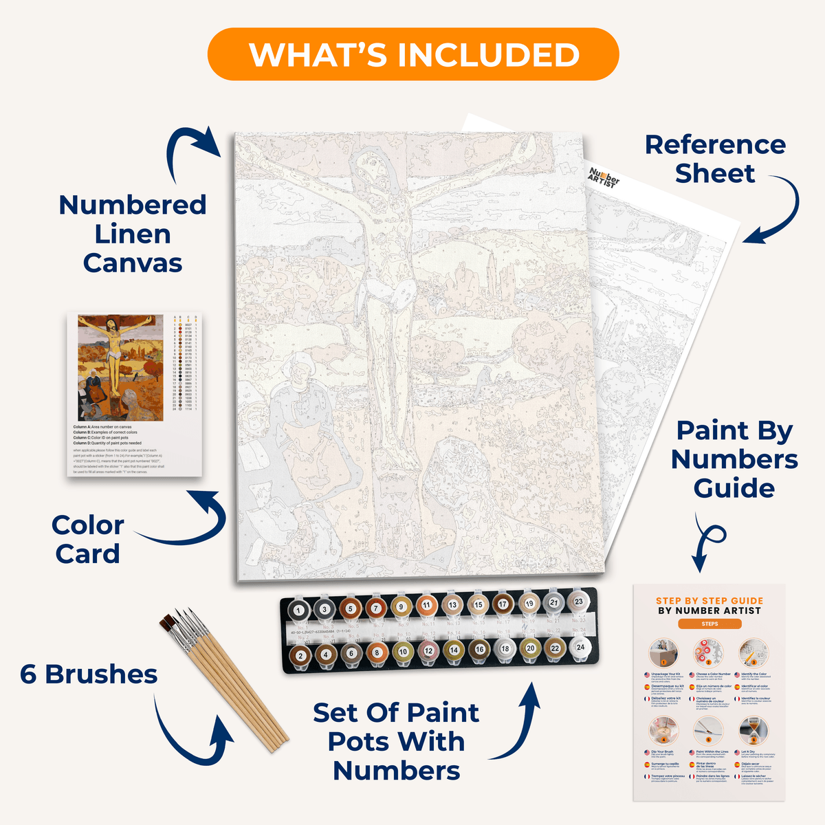 The Yellow Christ by Paul Gauguin - Number Artist Paint by Numbers Kits