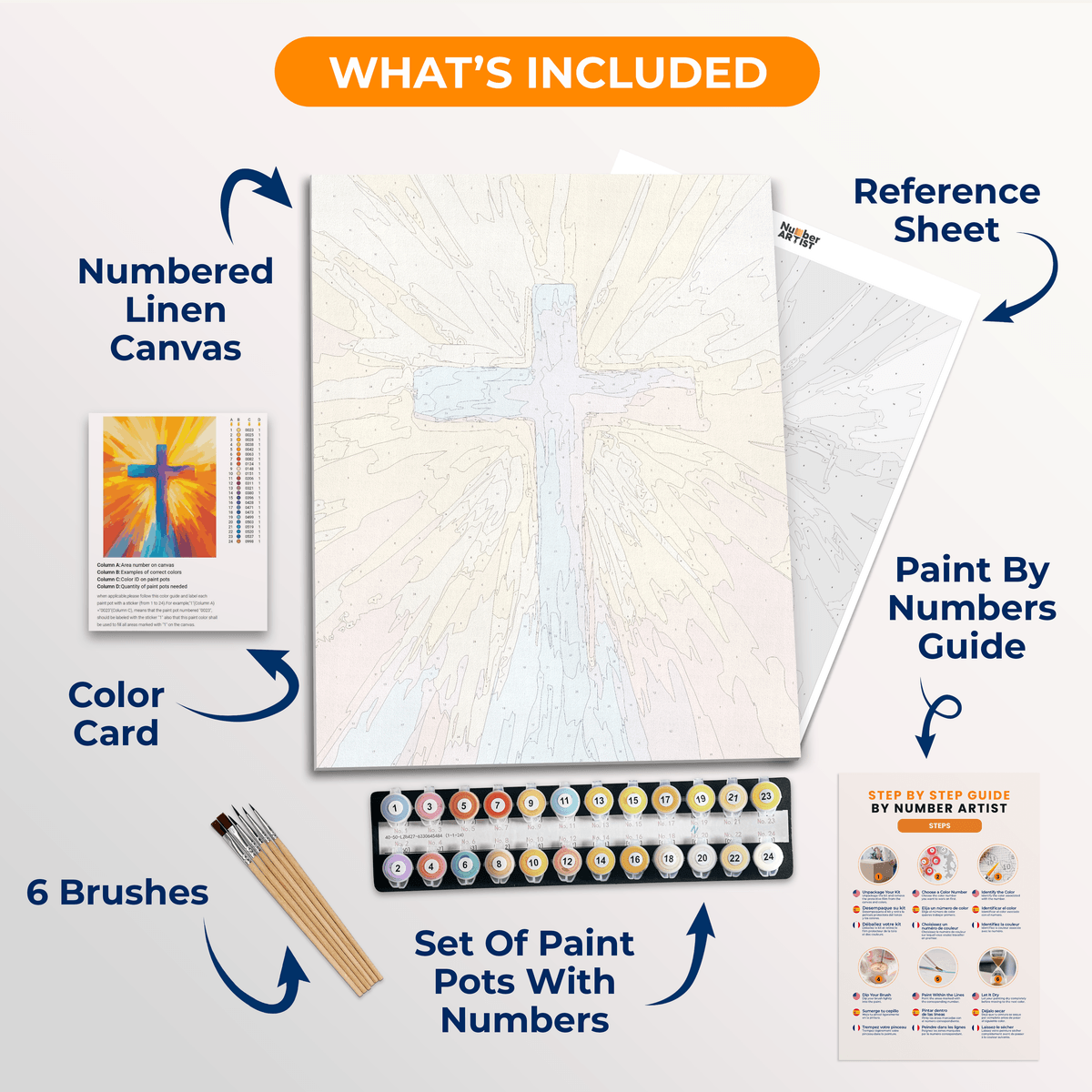 Radiant Cross - Number Artist Paint by Numbers Kits