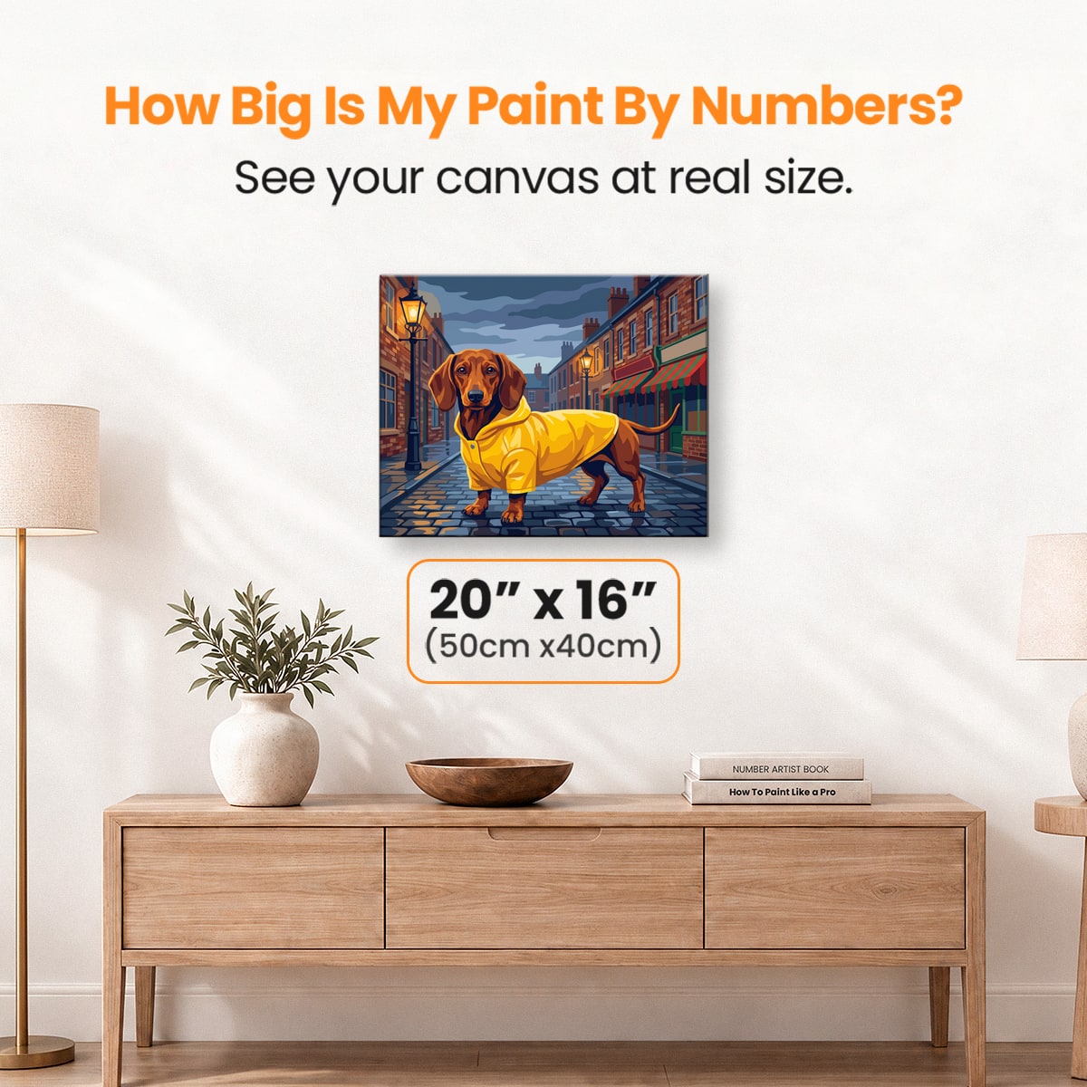 Puddle Day Dachshund - Number Artist Paint by Numbers Kits