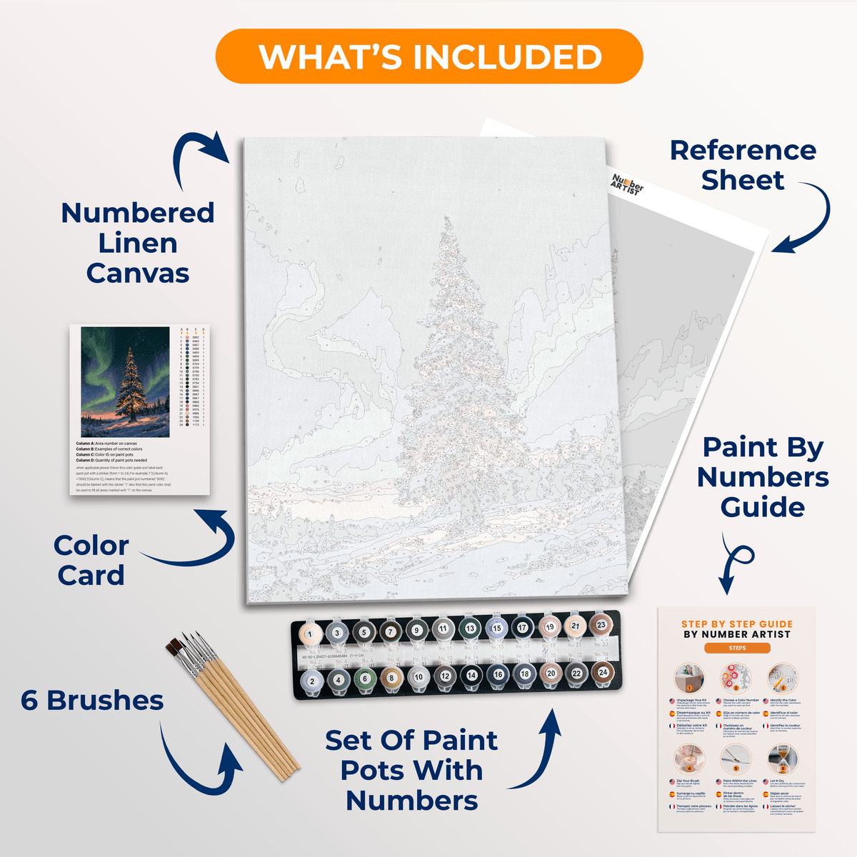 Arctic Glow - Number Artist Paint by Numbers Kits