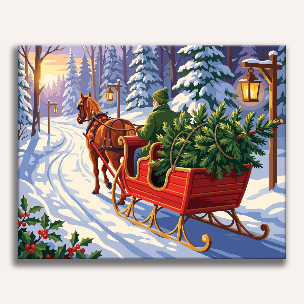 Sleigh Ride Home - Number Artist Paint by Numbers Kits