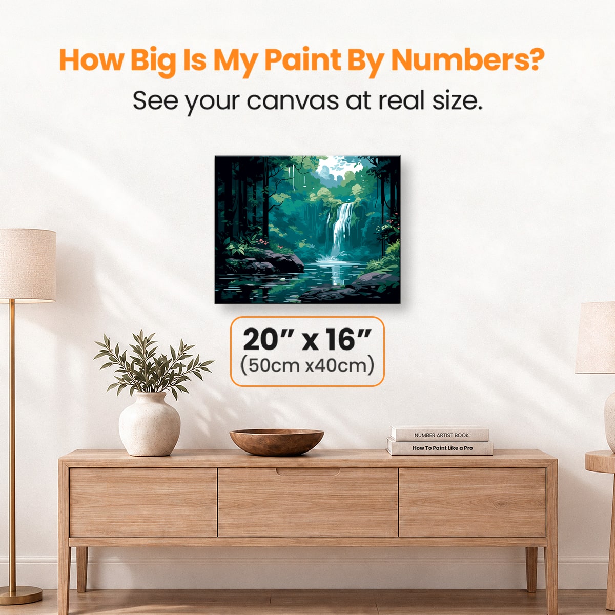 Secluded Waterfall - Number Artist Paint by Numbers Kits