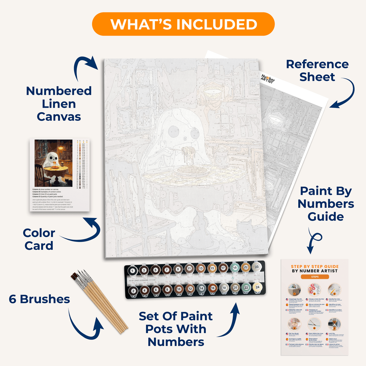 Ghost Spaghetti - Number Artist Paint by Numbers Kits