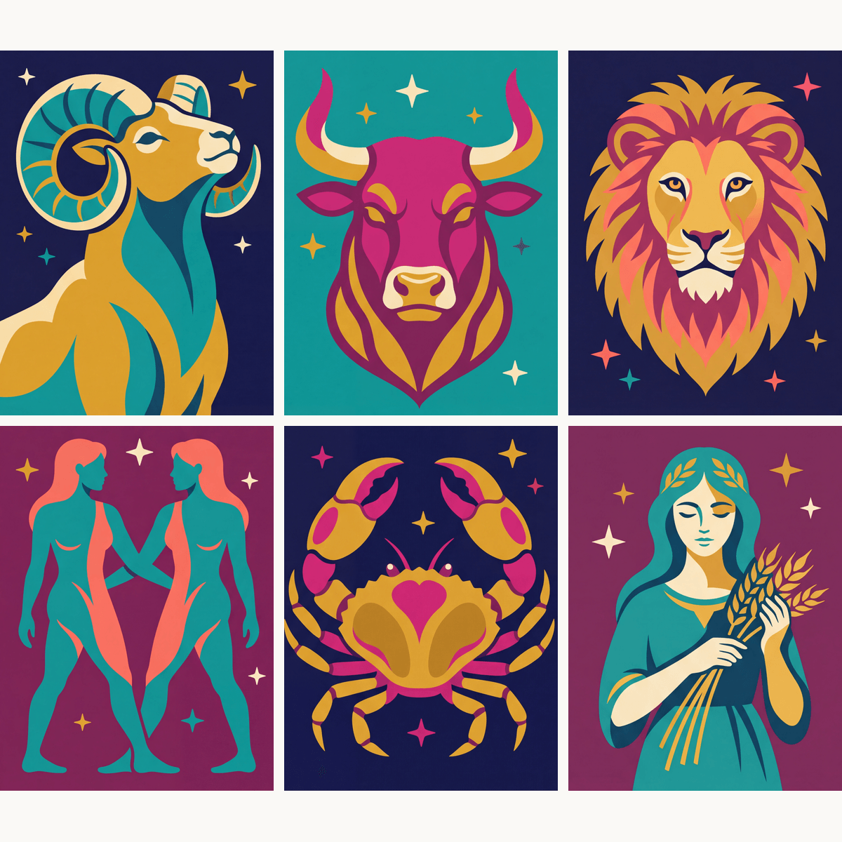 Zodiac Signs I - Number Artist Paint by Numbers Kits
