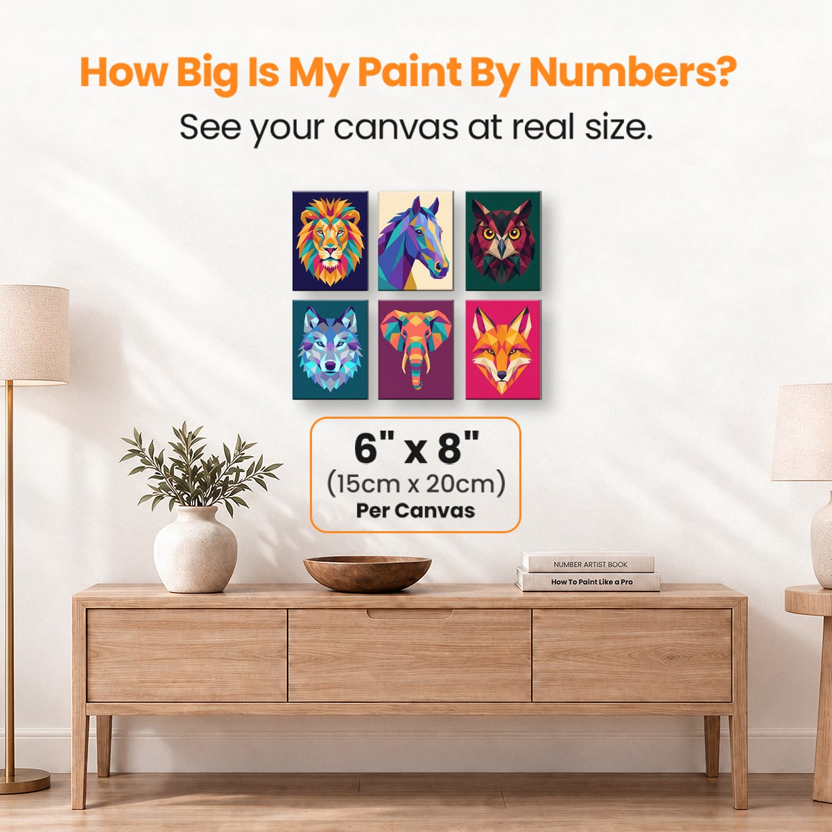 Low Poly Animals - Number Artist Paint by Numbers Kits