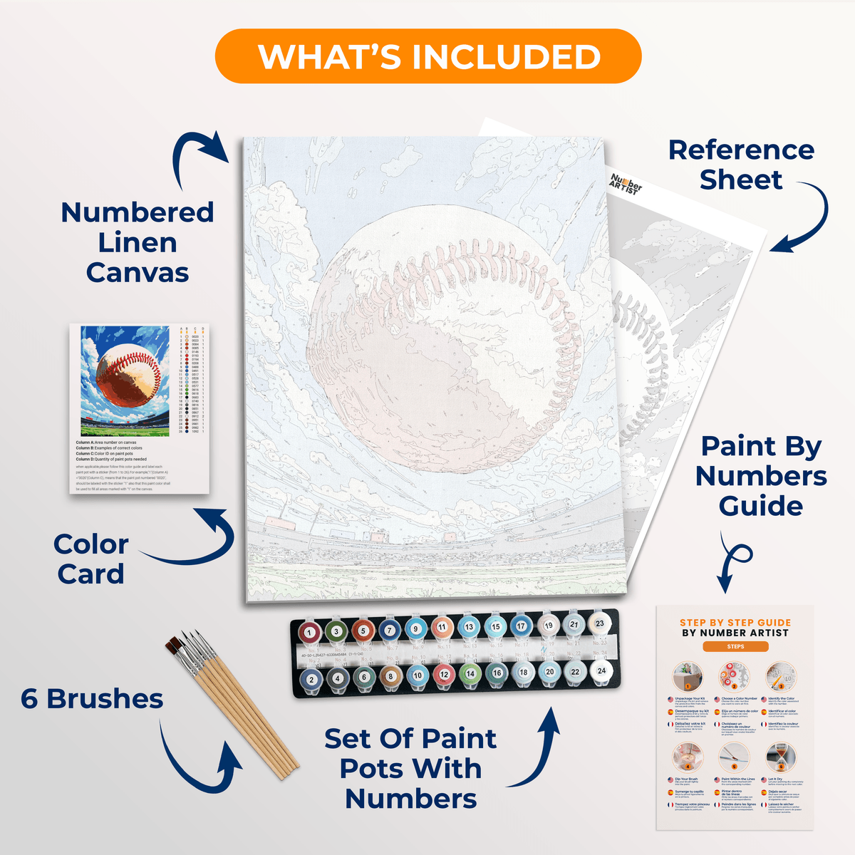 Baseball Air Time - Number Artist Paint by Numbers Kits