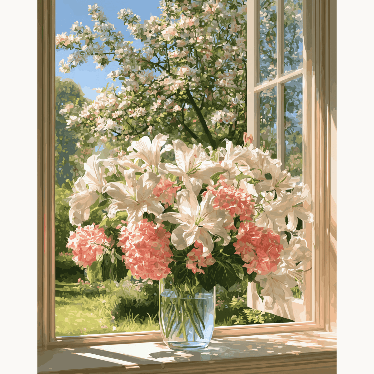 Hydrangeas and Lilies - Number Artist Paint by Numbers Kits